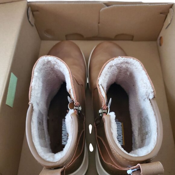 Khombu Women 9 Dusk All Weather Boot Faux Leather Zip-up Outdoor Winter Shoes - Picture 6 of 12